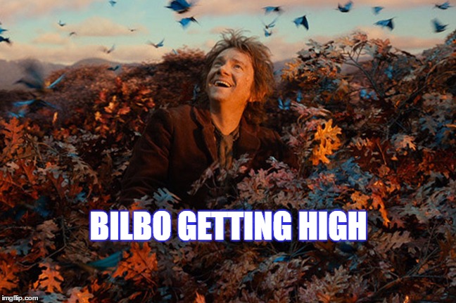 High on Life | BILBO GETTING HIGH | image tagged in bilbo,bilbo baggins,bilbo memes | made w/ Imgflip meme maker