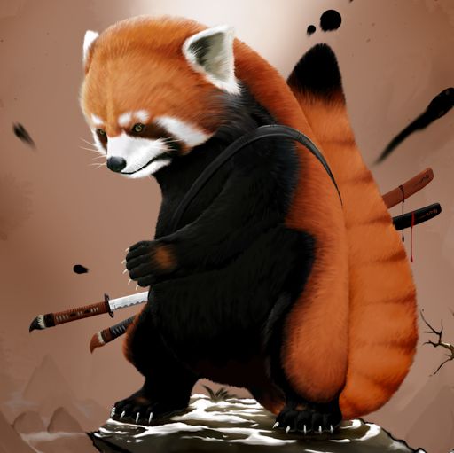 High Quality Badass Red Panda Blank Meme Template