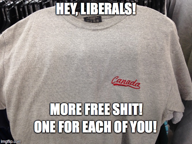 COURTESY OF DONALD TRUMP | HEY, LIBERALS! MORE FREE SHIT! ONE FOR EACH OF YOU! | image tagged in liberals,words that offend liberals | made w/ Imgflip meme maker