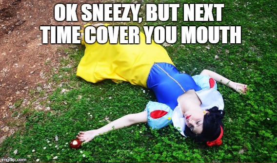 OK SNEEZY, BUT NEXT TIME COVER YOU MOUTH | made w/ Imgflip meme maker