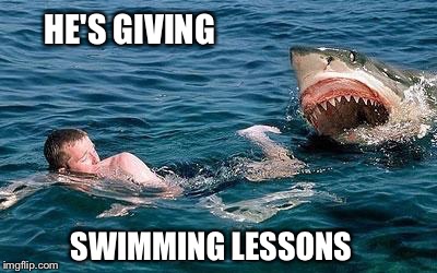 HE'S GIVING SWIMMING LESSONS | made w/ Imgflip meme maker