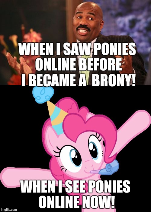 WHEN I SAW PONIES ONLINE BEFORE I BECAME A  BRONY! WHEN I SEE PONIES ONLINE NOW! | made w/ Imgflip meme maker