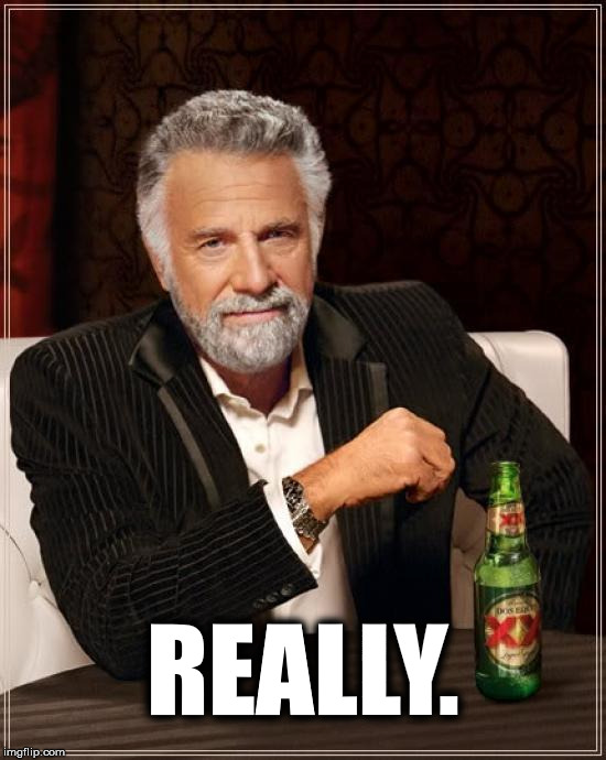 The Most Interesting Man In The World Meme | REALLY. | image tagged in memes,the most interesting man in the world | made w/ Imgflip meme maker