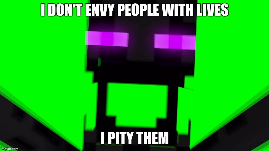 I DON'T ENVY PEOPLE WITH LIVES; I PITY THEM | image tagged in lifeless | made w/ Imgflip meme maker