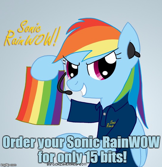 Order your Sonic RainWOW for only 15 bits! | made w/ Imgflip meme maker