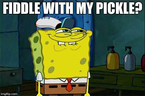 Don't You Squidward |  FIDDLE WITH MY PICKLE? | image tagged in memes,dont you squidward | made w/ Imgflip meme maker