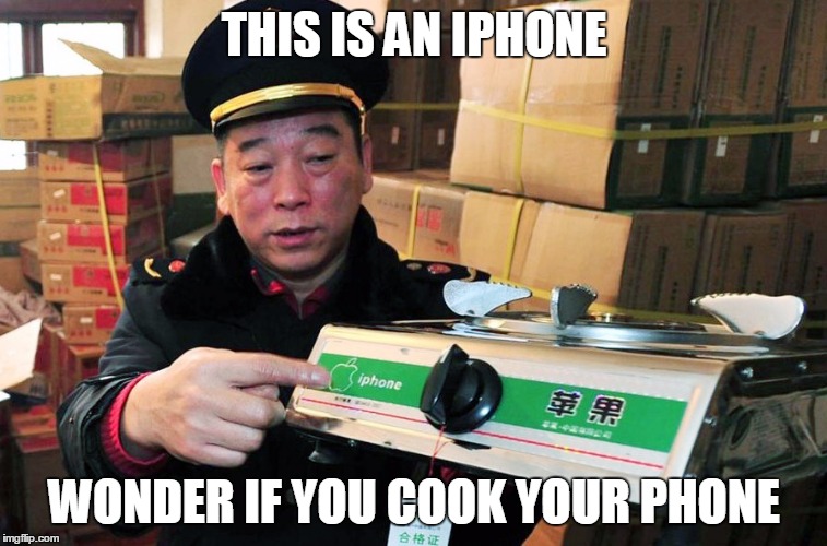 this is so serious | THIS IS AN IPHONE; WONDER IF YOU COOK YOUR PHONE | image tagged in bootleg,china,iphone,apple | made w/ Imgflip meme maker