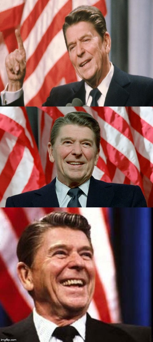 Ronald Reagan Speaks Blank Meme Template