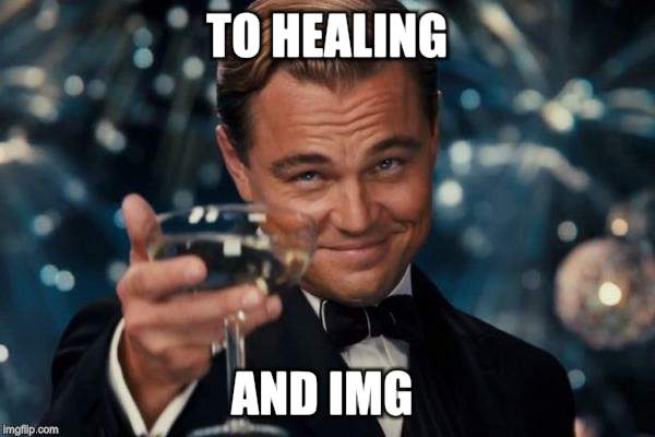 Leonardo Dicaprio Cheers Meme | TO HEALING AND IMG | image tagged in memes,leonardo dicaprio cheers | made w/ Imgflip meme maker