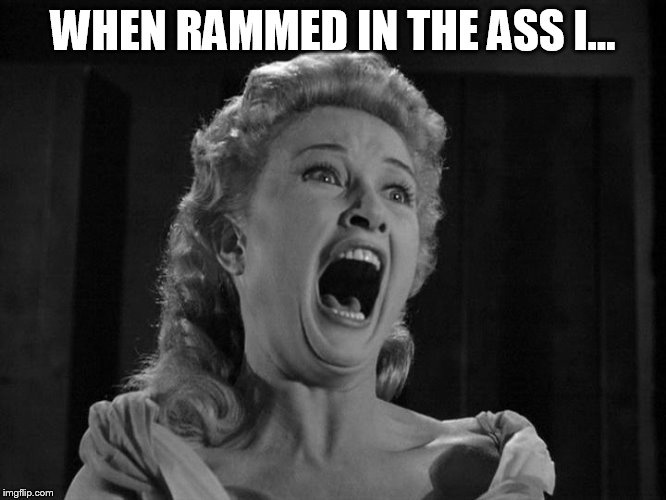 WHEN RAMMED IN THE ASS I... | made w/ Imgflip meme maker