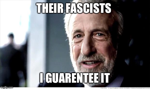 I Guarantee It | THEIR FASCISTS; I GUARENTEE IT | image tagged in memes,i guarantee it | made w/ Imgflip meme maker
