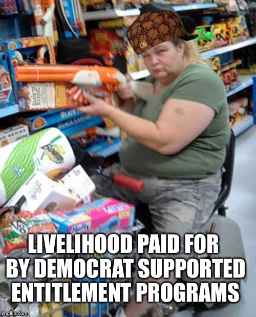 LIVELIHOOD PAID FOR BY DEMOCRAT SUPPORTED ENTITLEMENT PROGRAMS | made w/ Imgflip meme maker