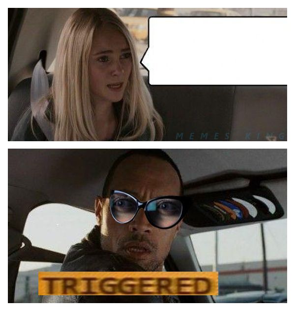 The Rock Triggered Blank Meme Template