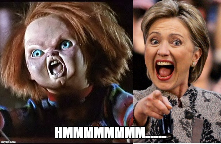 Hillary looks like chucky bro! | HMMMMMMMM........ | image tagged in hillary clinton | made w/ Imgflip meme maker