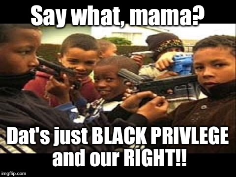 Say what, mama? Dat's just BLACK PRIVLEGE and our RIGHT!! | made w/ Imgflip meme maker
