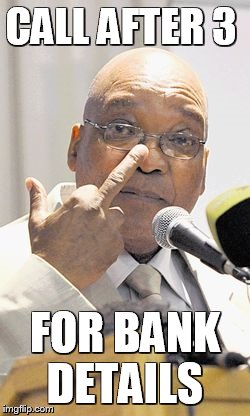 CALL AFTER 3; FOR BANK DETAILS | image tagged in zuma | made w/ Imgflip meme maker