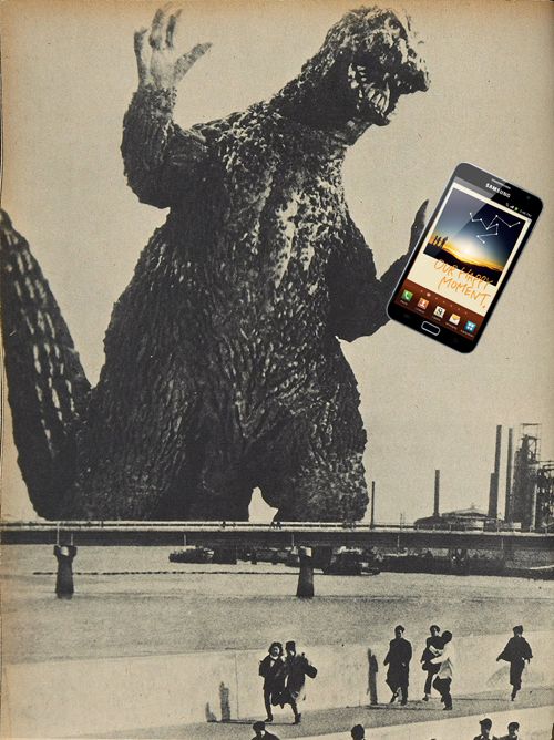 High Quality Godzilla Cellphone Blank Meme Template