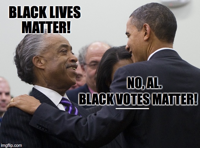 SORRY IF YOU'RE OFFENDED.  SOMETIMES THE TRUTH HURTS. | BLACK LIVES MATTER! NO, AL. BLACK VOTES MATTER! ____ | image tagged in no i cant obama,obama no listen | made w/ Imgflip meme maker