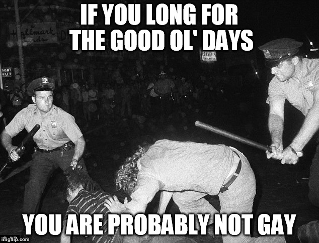 Good Ol' Days | IF YOU LONG FOR THE GOOD OL' DAYS; YOU ARE PROBABLY NOT GAY | image tagged in memes,nsfw,gay,beating | made w/ Imgflip meme maker