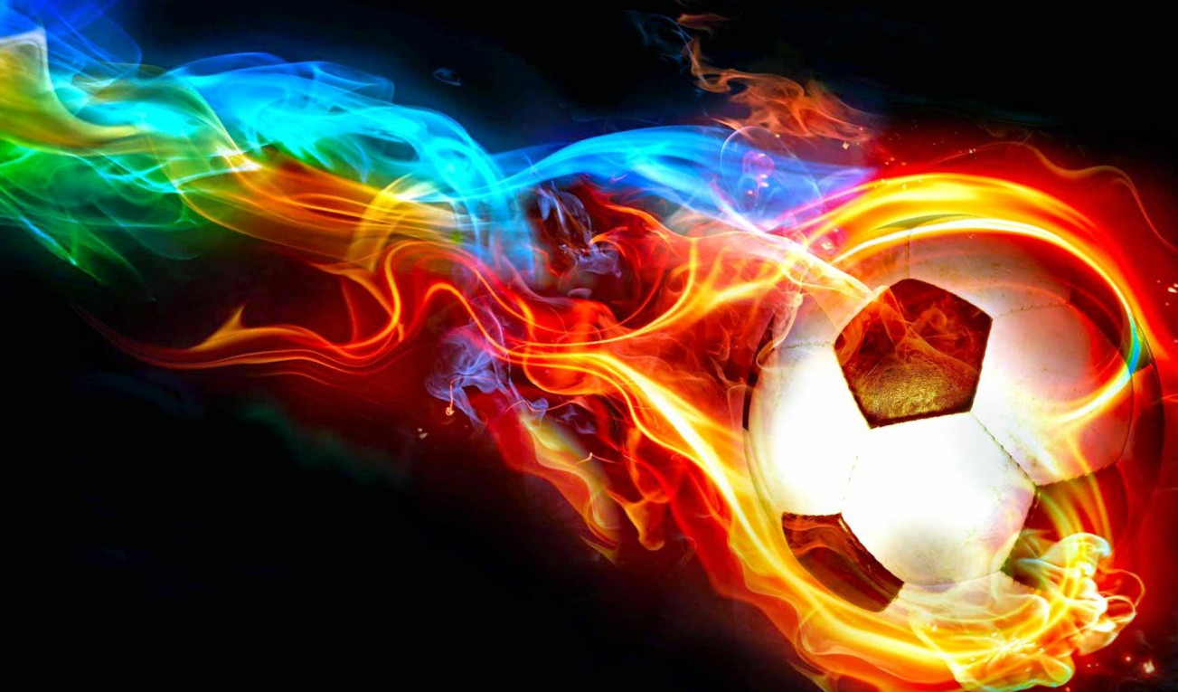 High Quality Flaming Soccer Ball Blank Meme Template