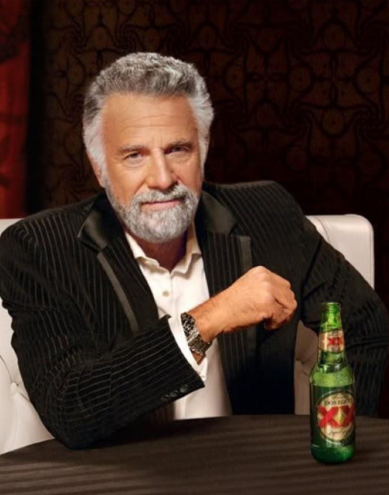 High Quality most interesting man in the world no line Blank Meme Template