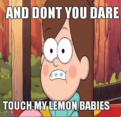 AND DONT YOU DARE TOUCH MY LEMON BABIES | made w/ Imgflip meme maker