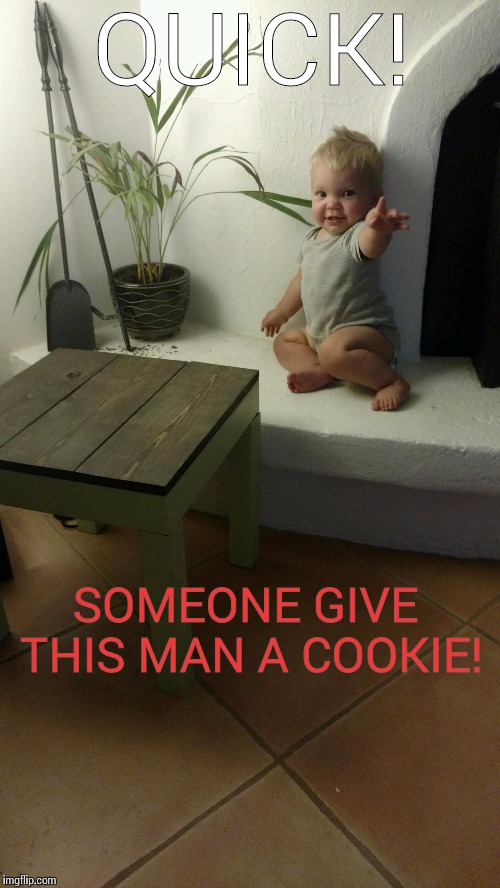 Winner | QUICK! SOMEONE GIVE THIS MAN A COOKIE! | image tagged in winner | made w/ Imgflip meme maker