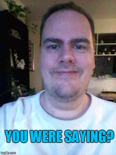 smile | YOU WERE SAYING? | image tagged in smile | made w/ Imgflip meme maker