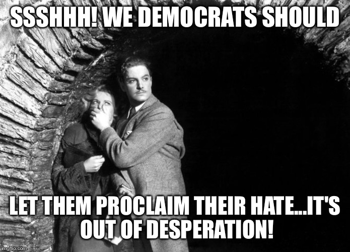20th Century Technology | SSSHHH! WE DEMOCRATS SHOULD LET THEM PROCLAIM THEIR HATE...IT'S OUT OF DESPERATION! | image tagged in 20th century technology | made w/ Imgflip meme maker