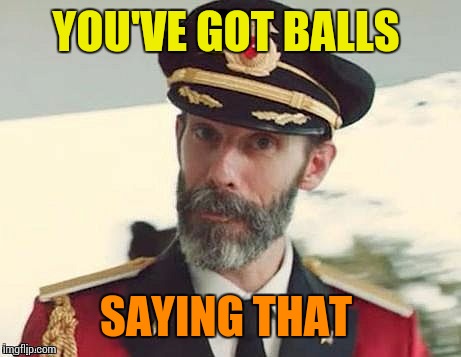 Captain Obvious | YOU'VE GOT BALLS SAYING THAT | image tagged in captain obvious | made w/ Imgflip meme maker