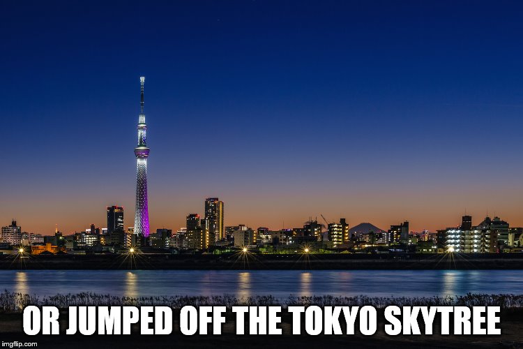 OR JUMPED OFF THE TOKYO SKYTREE | made w/ Imgflip meme maker