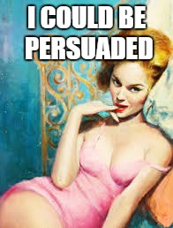 I COULD BE PERSUADED | made w/ Imgflip meme maker
