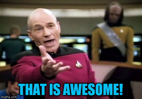 Picard Wtf Meme | THAT IS AWESOME! | image tagged in memes,picard wtf | made w/ Imgflip meme maker