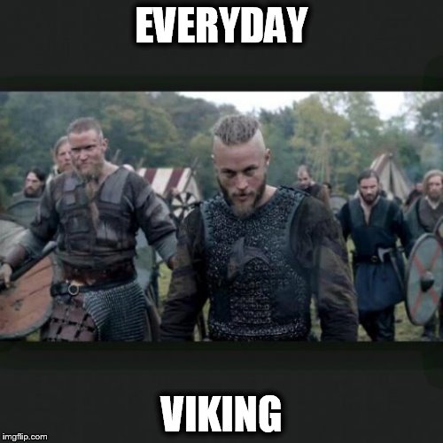 viking1 | EVERYDAY; VIKING | image tagged in viking1 | made w/ Imgflip meme maker