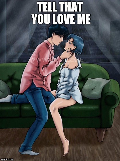 TELL THAT YOU LOVE ME | image tagged in sailormoon | made w/ Imgflip meme maker