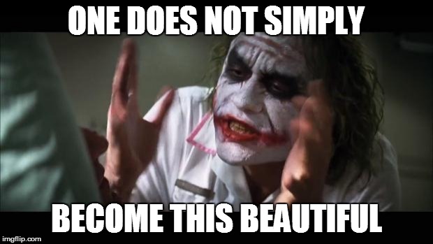 And everybody loses their minds | ONE DOES NOT SIMPLY; BECOME THIS BEAUTIFUL | image tagged in memes,and everybody loses their minds | made w/ Imgflip meme maker