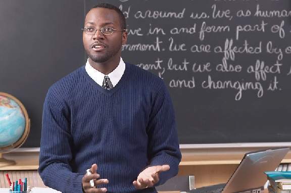 black-male-teacher Blank Meme Template