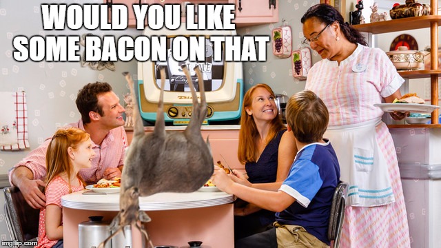 wheres the bacon | WOULD YOU LIKE SOME BACON ON THAT | image tagged in memes,i love bacon,bacon,deer,food | made w/ Imgflip meme maker