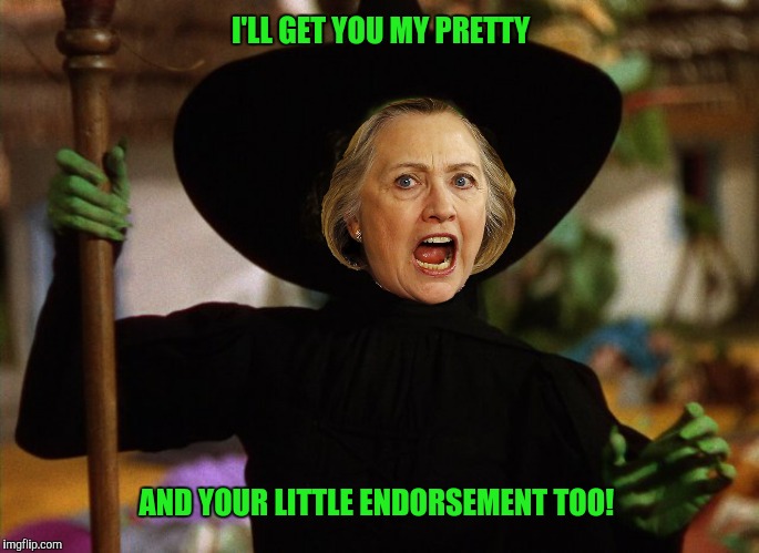 I'LL GET YOU MY PRETTY AND YOUR LITTLE ENDORSEMENT TOO! | made w/ Imgflip meme maker