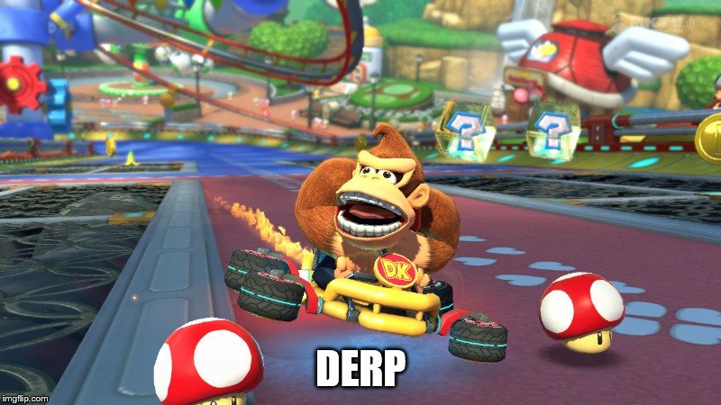 DERP | image tagged in derp kong | made w/ Imgflip meme maker