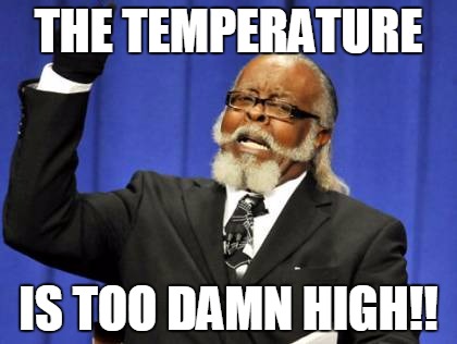 Too Damn High | THE TEMPERATURE; IS TOO DAMN HIGH!! | image tagged in memes,too damn high | made w/ Imgflip meme maker