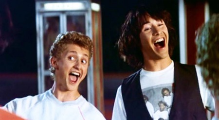 Bill and Ted 69 dudes Blank Meme Template