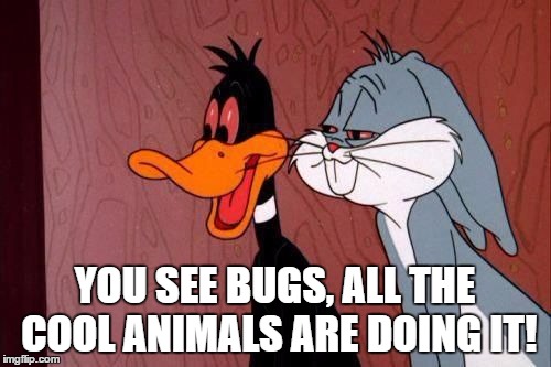 YOU SEE BUGS, ALL THE COOL ANIMALS ARE DOING IT! | made w/ Imgflip meme maker
