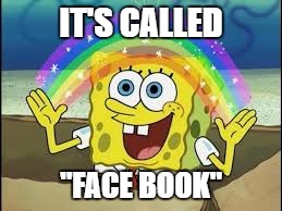 IT'S CALLED; "FACE BOOK" | image tagged in its called face book | made w/ Imgflip meme maker