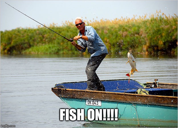 FISH ON!!!! | image tagged in fish on | made w/ Imgflip meme maker