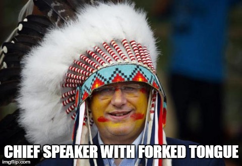 CHIEF SPEAKER WITH FORKED TONGUE | made w/ Imgflip meme maker