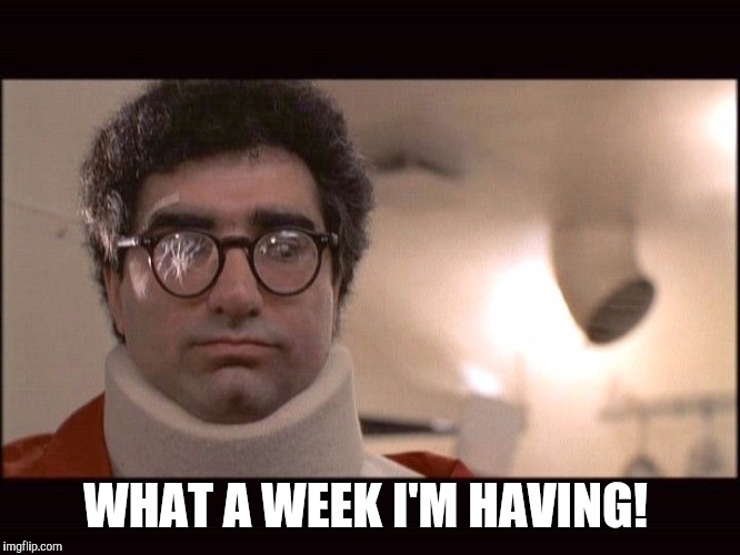 Walter Kornbluth | WHAT A WEEK I'M HAVING! | image tagged in walter kornbluth | made w/ Imgflip meme maker