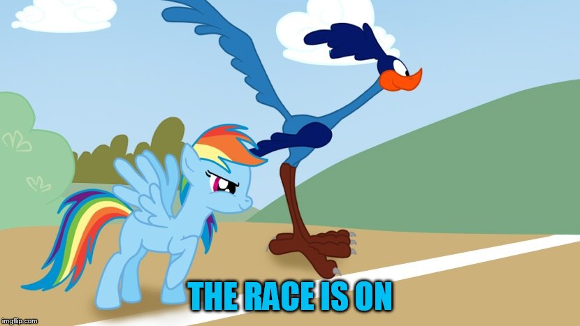 THE RACE IS ON | made w/ Imgflip meme maker