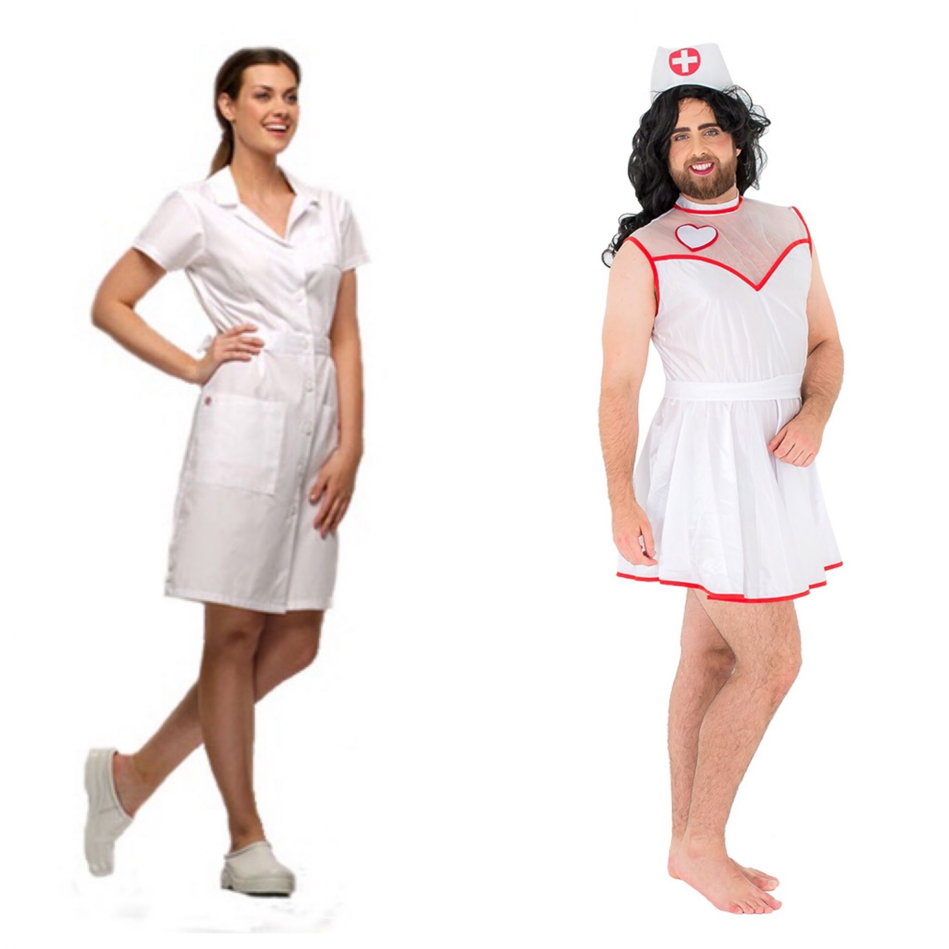 Female and Male Nurse Blank Meme Template