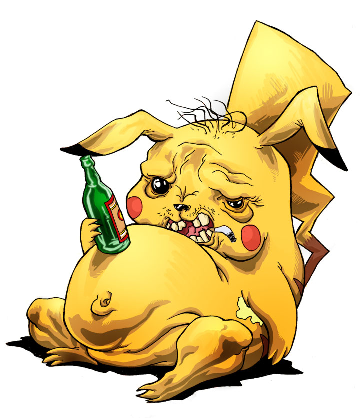 High Quality Pikachu drunk Blank Meme Template
